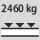 Hyllytason kantavuus / tasaisesti jakautunut enimmäishyllykuorma (metallilla): 2.460 kg