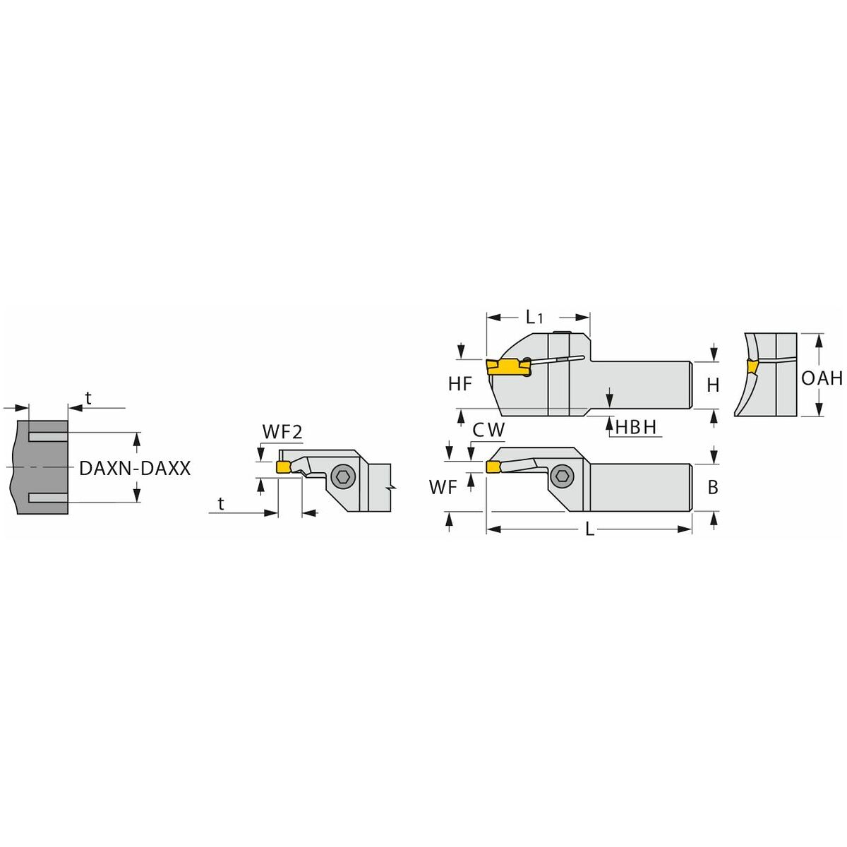 HELI-GRIP HFH kompakti puristinpidin, vahvistettu, vasen 100–140 mm