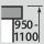 Työpisteen korkeudensäätö: 950-1100 mm
