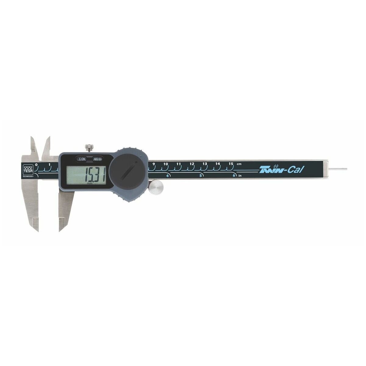 Digitaalinen työntömitta TESA TWIN-CAL pyöreällä syvyysmittalaitteella 150 mm 150 mm
