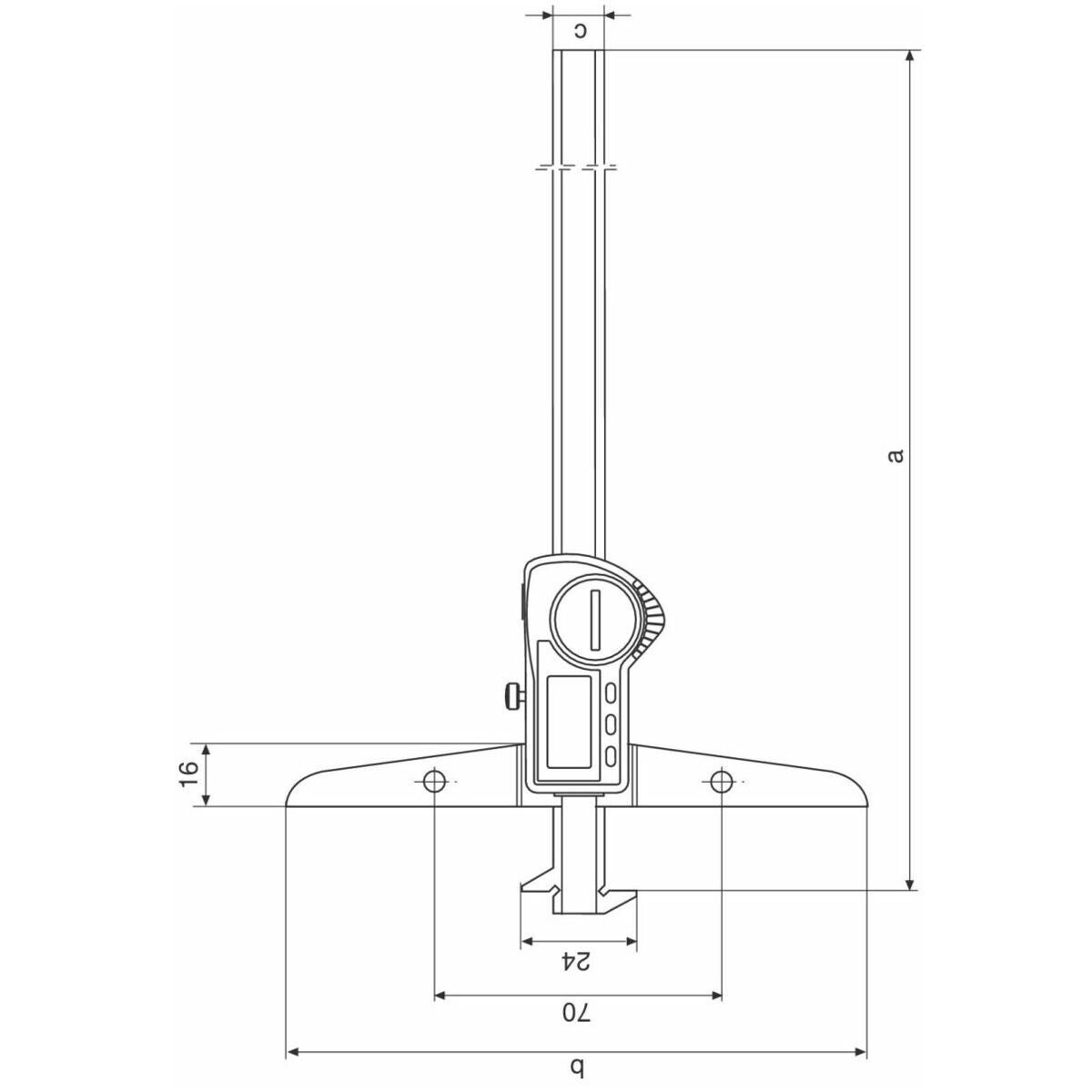 Digitaalinen urasyvyysmitta IP67 200 mm