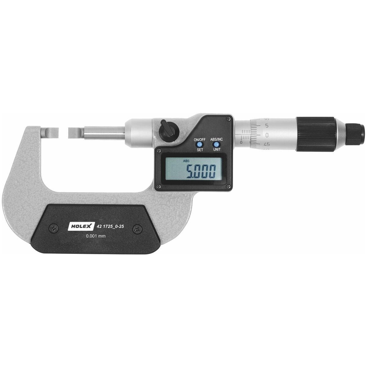 Digitaalinen kaarimikrometri uramittaukseen 0–25 mm 0–25 mm