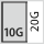 Vetolaatikon täyttöaste G: 10×20