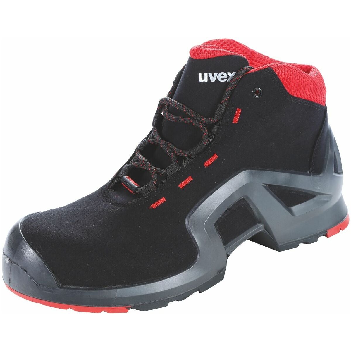 Nauhallinen turvasaapas musta/punainen uvex 1 x-tended support, S3