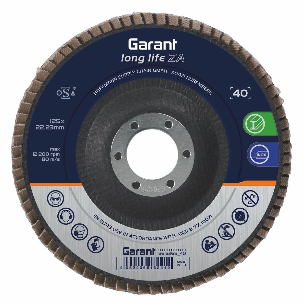 Lamellilaikka long life ZA kartiomainen ⌀ 125 mm