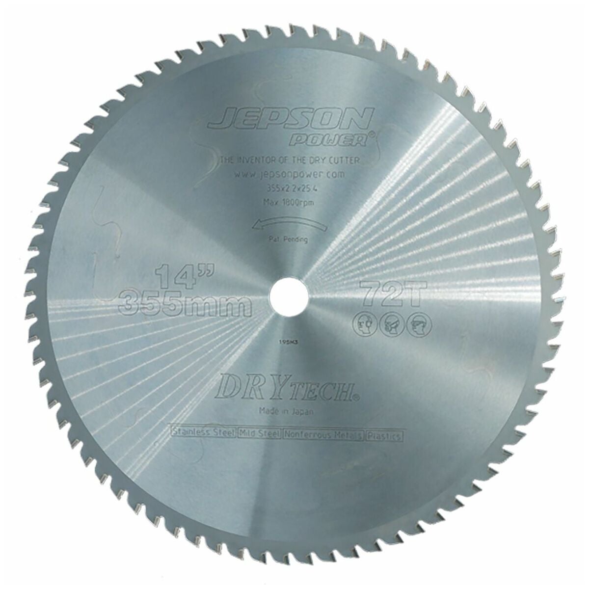 HM-kovametallipyörösahanterä Drytec® ⌀ 355 × 25,4 mm ohutseinäiselle materiaalille 72
