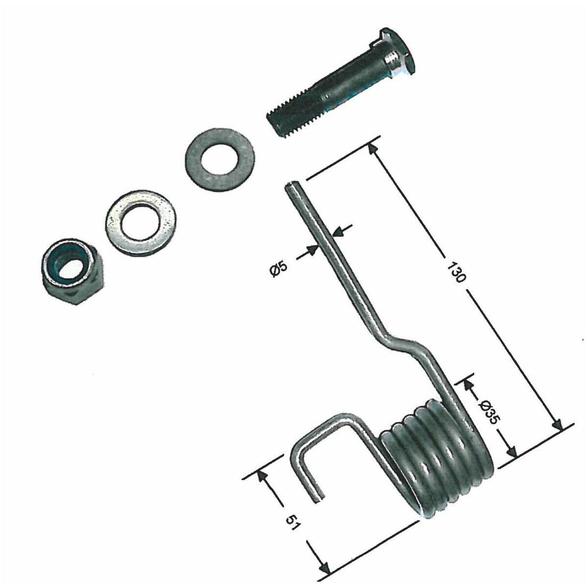 Varren lukitusjousi 1br6/3