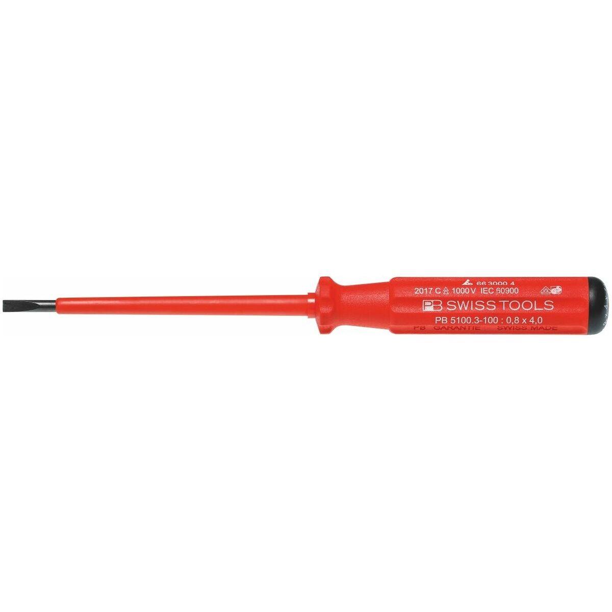 Sähköasentajan uraruuvitaltta, Classic, täysin VDE-eristetty 4 mm