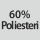 Kangaskoostumus: 60% polyesteriä